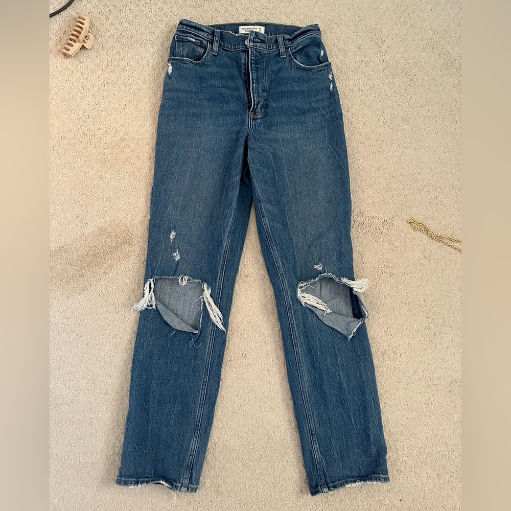 Abercrombie 90s straight ultra high rise jeans, curve love